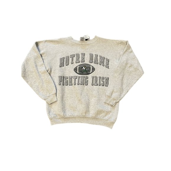 TNT Notre Dame Fighting Irish College Character Sweatshirt, Men's Size L cotton navy blue type Vintage Second Hand